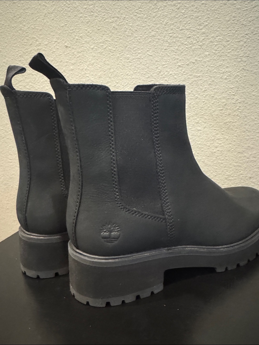 Timberland Black Nubuck Chelsea Lug Ankle Boots Womans 8.5 - Picture 12 of 12